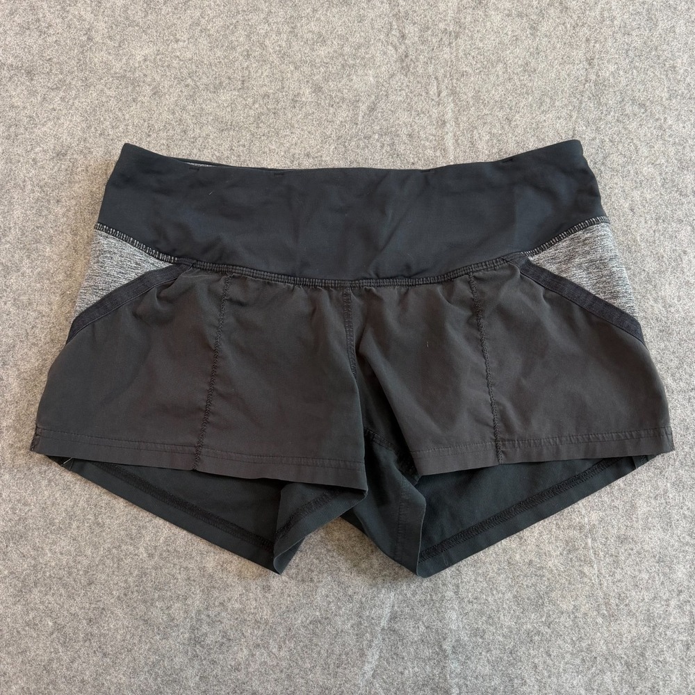 Lululemon‎ Athletica Black Speed Up Activewear 3" Shorts Women's Size 6